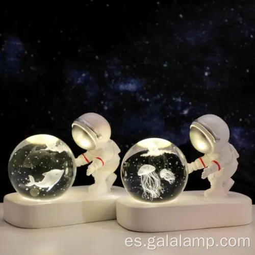 Astronauta Starry Night Light Crystal Ball Base luminosa